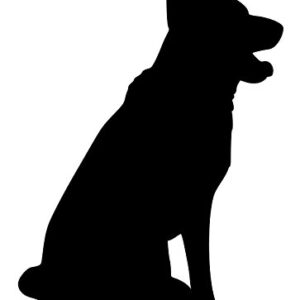 Adesivo de vinil de pastor-alemão Minglewood Trading - Cão filhote GSD Alsatian Wolf Canine - Adesivo de corte de matrizMinglewood Trading 3.5w x 5h inches preto MT2000025-black (Discos de Vinil)
