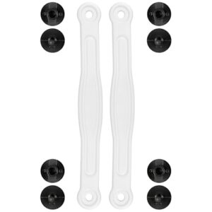 SOPROM Heel Straps with Rivets Replacement Parts for Croc Classic Clogs Kids,Men and Women Shoes(Color:White,Size:10 Women/8 Men) (Discos de Vinil)