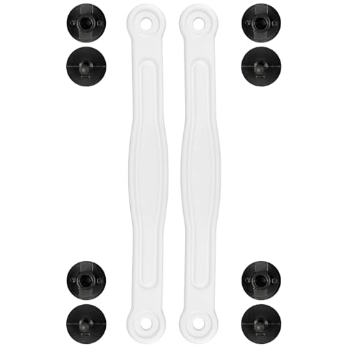 SOPROM Heel Straps with Rivets Replacement Parts for Croc Classic Clogs Kids,Men and Women Shoes(Color:White,Size:10 Women/8 Men) (Discos de Vinil)
