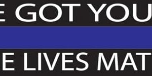 Rogue River Tactical 25,4 cm x 7,6 cm Grande Blue Lives Matter Bandeira Auto Decalque Adesivo de para-choque Suporte Law Enfocement Police Officers Thin Line (I've Got Your) (Discos de Vinil)