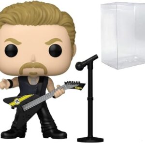 POP Funko Rocks: Metallica - James Hetfield - Boneco de vinil 72 Seasons (incluído com capa protetora compatível), multicolorido, 9,5 cm (Discos de Vinil)