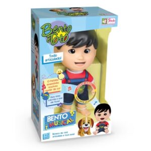 Boneco Bento Musical Articulado - Bento e Totó - Baby Brink (Discos de Vinil)