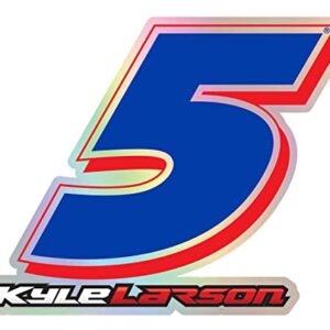 #5 Kyle Larson Adesivo de vinil holográfico cortado a laser de 10 cm (Discos de Vinil)