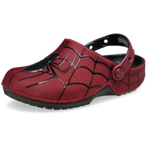 Crocs Tamancos unissex de super-heróis da Marvel, Homem-Aranha, Pantera Negra e Capitão América, Neo Homem-Aranha, 40 (Discos de Vinil)