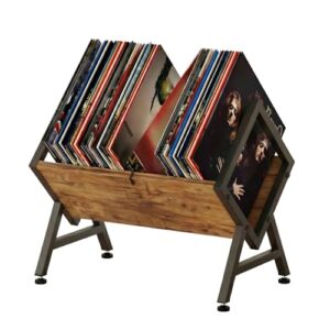 VonDream Suporte de armazenamento de discos de vinil, porta-discos que economiza espaço para álbuns de 30 cm, porta-discos de vinil para álbum organiza e protege sua coleção (Discos de Vinil)