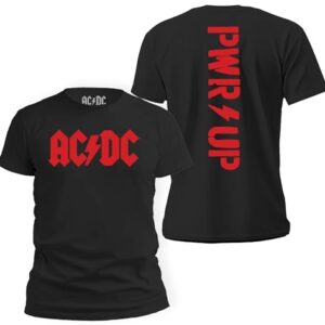 Tstars Camiseta masculina AC/DC Jagged Logo Band Power Up para aqueles prestes a rock n roll, Vermelho Bnf / Preto, 3G (Discos de Vinil)