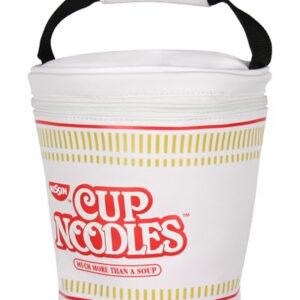 Bioworld Nissin Cup Noodles Ramen Lancheira Novidade Cup Tote Carry Cooler Bag Tamanho Único 18 cm (Discos de Vinil)