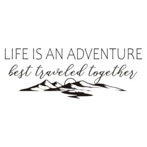 Citações inspiradoras de vinil Life is an Adventure Best Traveled Together (Discos de Vinil)
