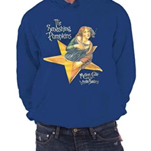 The Smashing Pumpkins Moletom com capuz Mellon Collie New Official Mens Navy Blue, Azul, XXG (Discos de Vinil)