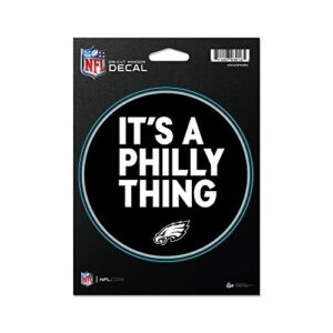 Rico Industries Adesivo de vinil cortado médio com slogan NFL Philadelphia Eagles It's A Philly Thing 12,7 cm x 17,7 cm - acessório para carro/caminhão/casa (Discos de Vinil)