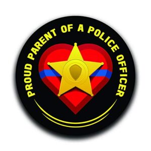 More Shiz Adesivo Proud Parent of A Police Officer Decalque Adesivo Carro Caminhão Van Para-choques Janela Laptop Copo Parede - Dois Decalques de 12,7 cm - MKS0346 (Discos de Vinil)