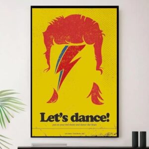 Genérico, Quadro Lets Dance David Bowie Musica Decorativo A4 23x33cm (Discos de Vinil)