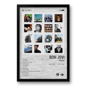 Quadro Álbum Spotify Crush - Bon Jovi - 40x60cm (Discos de Vinil)