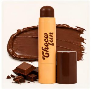 Fenzza Contorno Stick Choco Fun, Bastão com Vitamina E e Manteiga de Karité, Aroma de Chocolate - Maquiagem (Discos de Vinil)