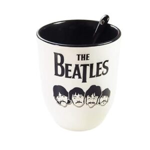 Caneca com colher Beatles 330 ml (Discos de Vinil)