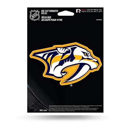 Decalque de vinil cortado NHL Rico Industries, predadores de Nashville, 12,7 x 17,7 cm (Discos de Vinil)