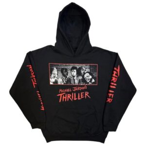 Moletom com capuz Michael Jackson Thriller Zombies, Preto, GG (Discos de Vinil)
