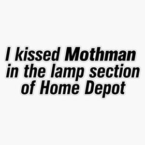 Adesivo de vinil I Kissed Mothman 12,7 cm (Discos de Vinil)