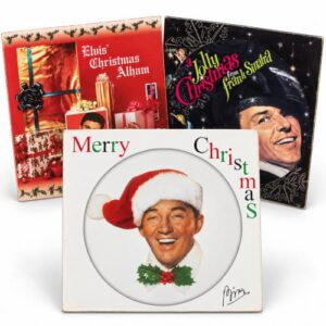 Elvis’ Christmas Album by Elvis Presley, A Jolly Christmas from Frank Sinatra & Merry Christmas by Bing Crosby – 3 Picture Disc Vinyl Record Bundle, Classic Pop Holiday Music Collection [Vinyl] - Elvis Presley Frank Sinatra Bing Crosby (Discos de Vinil)