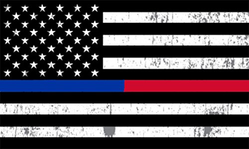 Rogue River Tactical Adesivo de para-choque com bandeira de Lives Matter Thin Blue Line and Red Line Support Law Enforcement Police Officers and Firefighter Flags (Discos de Vinil)