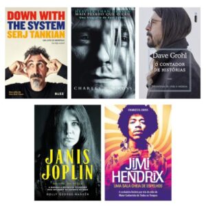 Kit Down with the System + Janis Joplin + Jimi hendrix + 2 livros (Discos de Vinil)