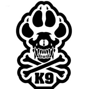 Adesivo de vinil MilSpec Monkey K9 (preto)) (Discos de Vinil)