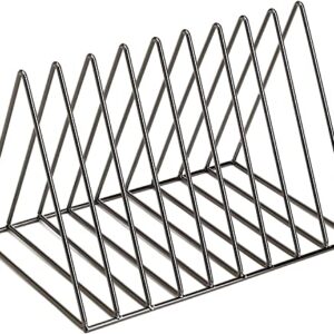 Suporte de Vinil Metal - Exibição Triangular para 60 Discos Porta-Vinil Armazenamento LP Rack Revistas CD e Organizador Jornais Design Minimalista com 9 Espaços Economia Espaço Decoração Escritório La (Discos de Vinil)