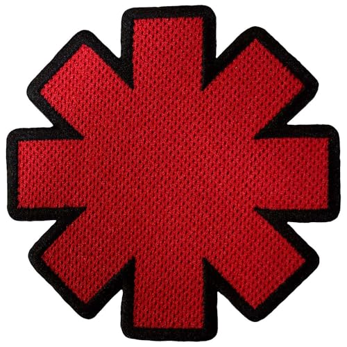 Red Hot Chili Peppers Asterisk Recorte Padrão Tecido Tamanho Acessório Tamanho, Vermelho, Accessory Size (Discos de Vinil)