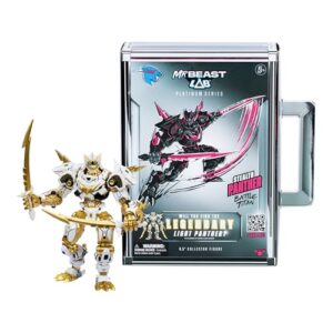 MRBEAST LAB Série Platinum 6,5" (16,5 cm) Stealth Panther Battle Titan Boneco Colecionador, Detalhes Extremos, Embalagem Premium, 35 Pontos de Articulação, Você Descobrirá Uma Pantera Leve Lendária? (Discos de Vinil)