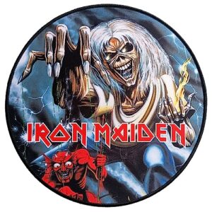 Iron Maiden - Mouse pad antiderrapante com acabamento frisado Número da Fera - Licença oficial (Discos de Vinil)